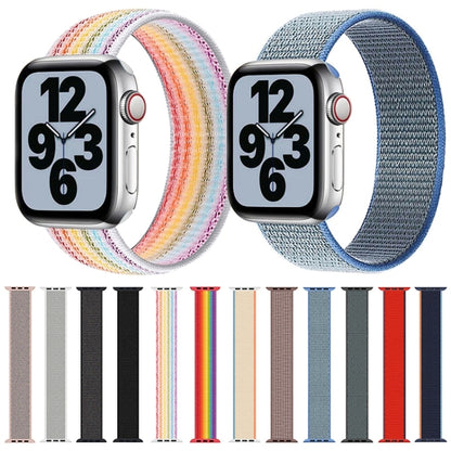 Single Lap Nylon Watch Band, Size: XS 135mm For Apple Watch Ultra 49mm&Watch Ultra 2 49mm / Series 9&8&7 45mm / SE 3&SE 2&6&SE&5&4 44mm / 3&2&1 42mm(Dark Navy Blue) by buy2fix