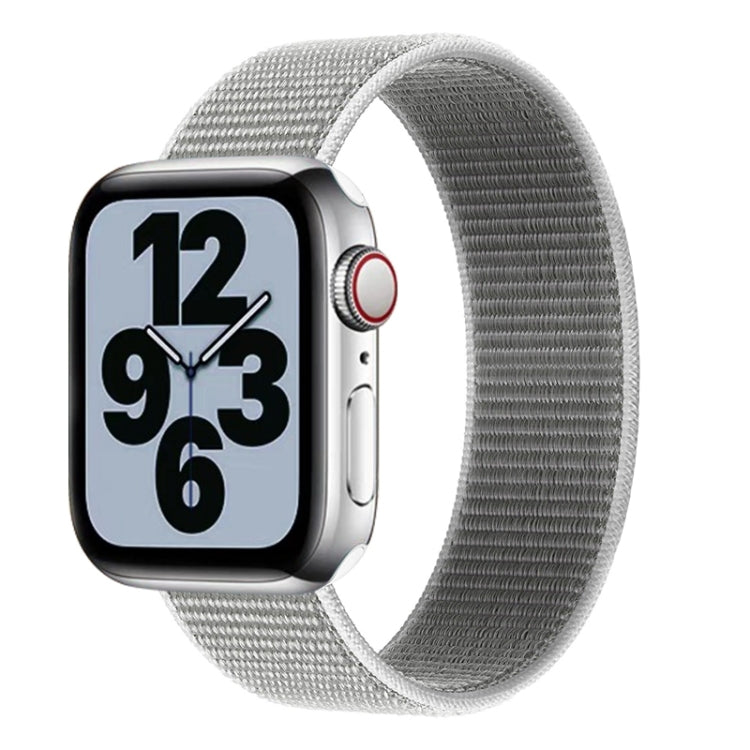 Single Lap Nylon Watch Band, Size: M 155mm For Apple Watch Ultra 49mm&Watch Ultra 2 49mm / Series 9&8&7 45mm / SE 3&SE 2&6&SE&5&4 44mm / 3&2&1 42mm(Seashell) by buy2fix