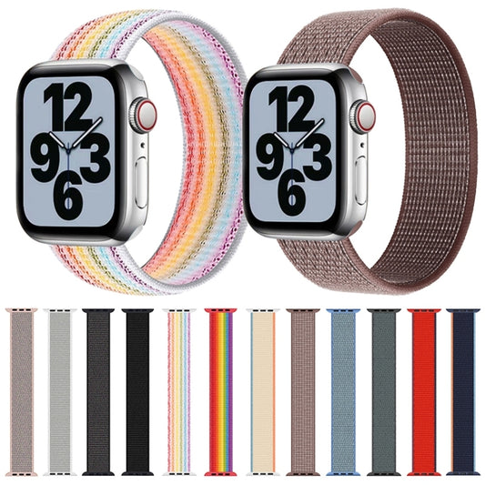 Single Lap Nylon Watch Band, Size: M 155mm For Apple Watch Ultra 49mm&Watch Ultra 2 49mm / Series 9&8&7 45mm / SE 3&SE 2&6&SE&5&4 44mm / 3&2&1 42mm(Black) by buy2fix