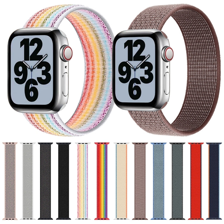 Single Lap Nylon Watch Band, Size: M 155mm For Apple Watch Ultra 49mm&Watch Ultra 2 49mm / Series 9&8&7 45mm / SE 3&SE 2&6&SE&5&4 44mm / 3&2&1 42mm(Smoky Purple) by buy2fix