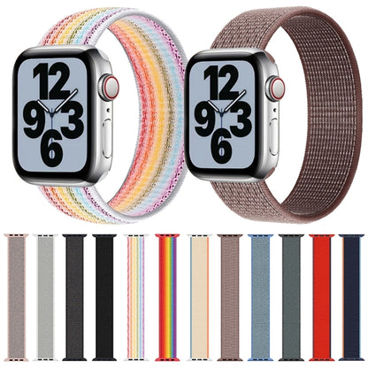 Single Lap Nylon Watch Band, Size: M 155mm For Apple Watch Ultra 49mm&Watch Ultra 2 49mm / Series 9&8&7 45mm / SE 3&SE 2&6&SE&5&4 44mm / 3&2&1 42mm(Dark Navy Blue) by buy2fix
