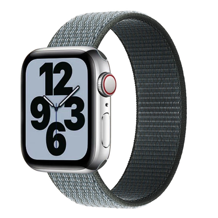 Single Lap Nylon Watch Band, Size: L 165mm For Apple Watch Ultra 49mm&Watch Ultra 2 49mm / Series 9&8&7 45mm / SE 3&SE 2&6&SE&5&4 44mm / 3&2&1 42mm(Storm Grey) by buy2fix
