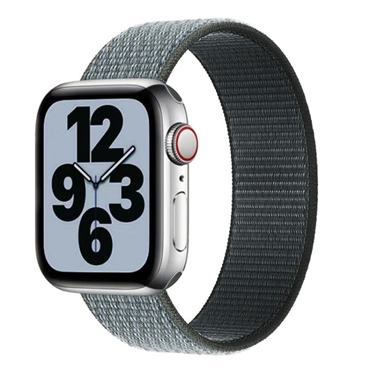 Single Lap Nylon Watch Band, Size: L 165mm For Apple Watch Ultra 49mm&Watch Ultra 2 49mm / Series 9&8&7 45mm / SE 3&SE 2&6&SE&5&4 44mm / 3&2&1 42mm(Storm Grey) by buy2fix