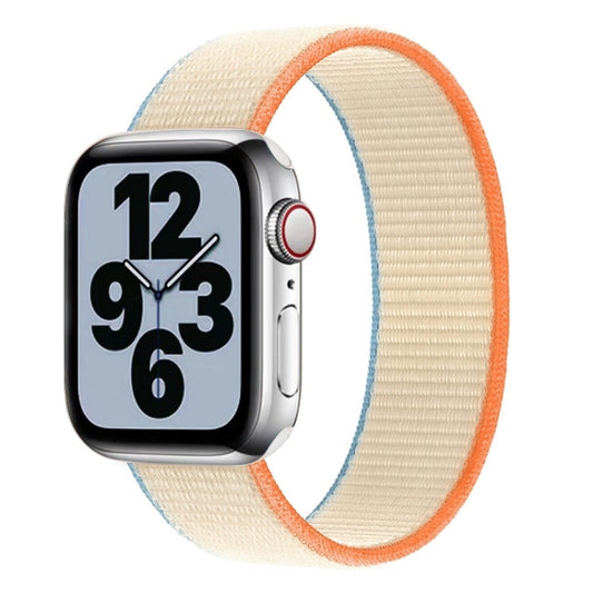 Single Lap Nylon Watch Band, Size: L 165mm For Apple Watch Ultra 49mm&Watch Ultra 2 49mm / Series 9&8&7 45mm / SE 3&SE 2&6&SE&5&4 44mm / 3&2&1 42mm(Milky White) by buy2fix