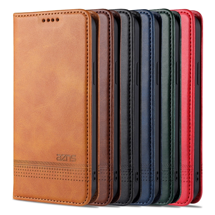 For iPhone 13 Pro AZNS Magnetic Calf Texture Horizontal Flip Leather Case with Card Slots & Holder & Wallet (Dark Green) - iPhone 13 Pro Cases by AZNS | Online Shopping UK | buy2fix