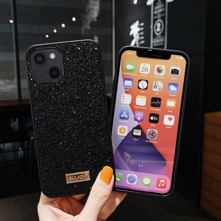 For iPhone 13 mini SULADA Shockproof TPU + Handmade Leather Case (Gold) - iPhone 13 mini Cases by SULADA | Online Shopping UK | buy2fix