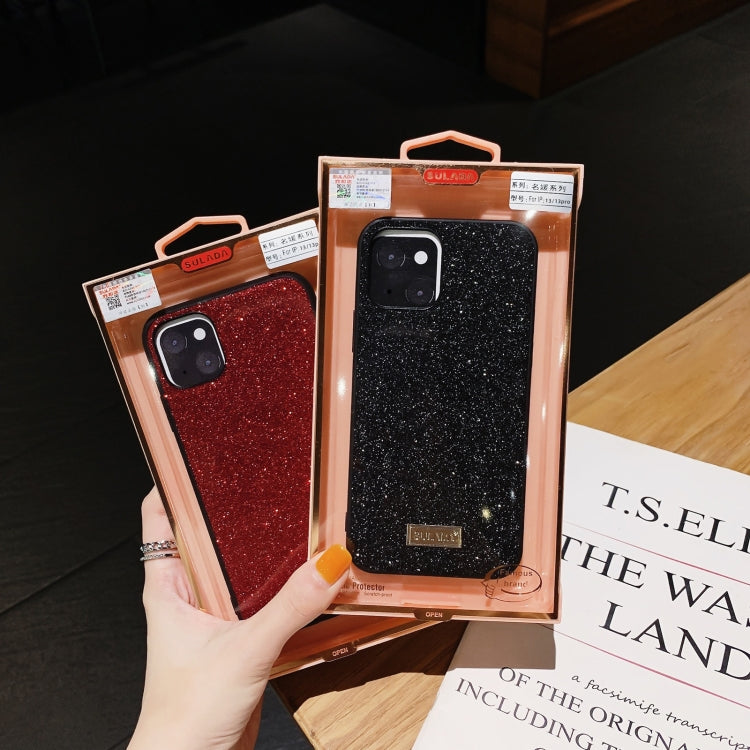 For iPhone 13 mini SULADA Shockproof TPU + Handmade Leather Case (Gold) - iPhone 13 mini Cases by SULADA | Online Shopping UK | buy2fix