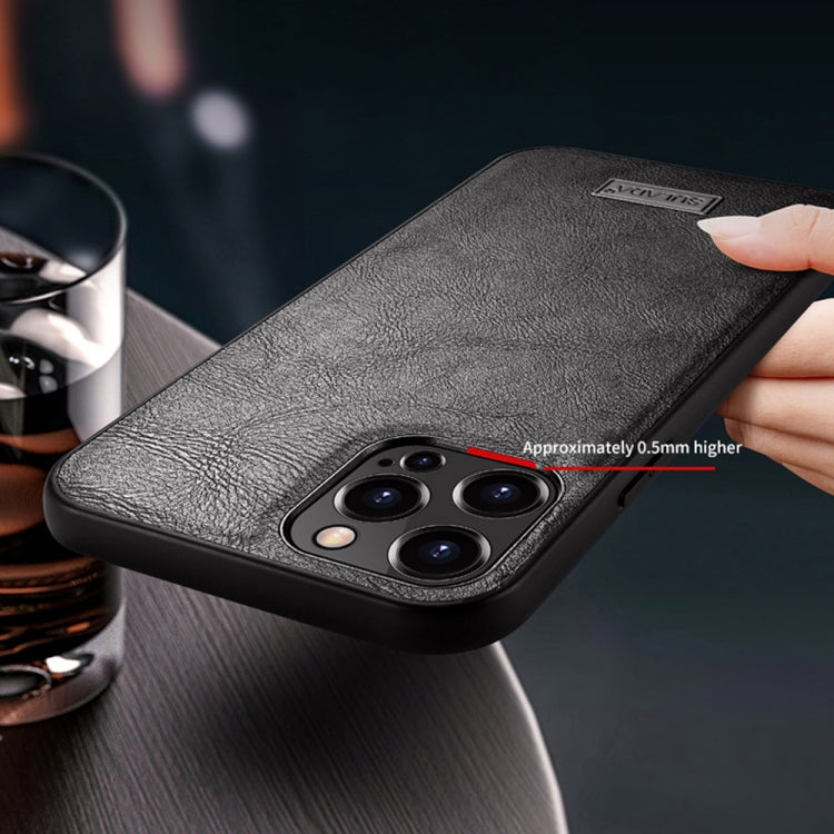For iPhone 13 mini SULADA Shockproof TPU + Handmade Leather Protective Case (Red) - iPhone 13 mini Cases by SULADA | Online Shopping UK | buy2fix