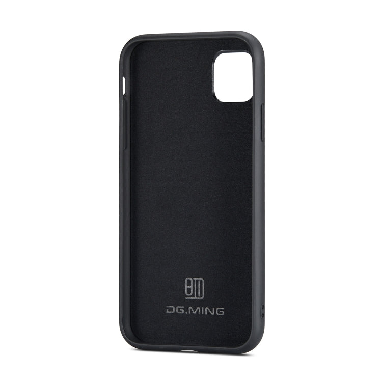 DG.MING M1 Series 3-Fold Multi Card Wallet  Back Cover Shockproof Case with Holder Function For iPhone 11(Coffee) - iPhone 11 Cases by DG.MING | Online Shopping UK | buy2fix