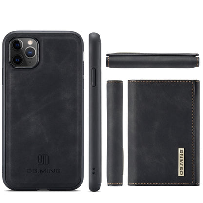 DG.MING M1 Series 3-Fold Multi Card Wallet  Back Cover Shockproof Case with Holder Function For iPhone 11 Pro(Black) - iPhone 11 Pro Cases by DG.MING | Online Shopping UK | buy2fix