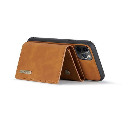 DG.MING M1 Series 3-Fold Multi Card Wallet  Back Cover Shockproof Case with Holder Function For iPhone 11 Pro(Brown) - iPhone 11 Pro Cases by DG.MING | Online Shopping UK | buy2fix