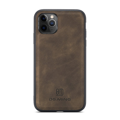 DG.MING M1 Series 3-Fold Multi Card Wallet  Back Cover Shockproof Case with Holder Function For iPhone 11 Pro(Coffee) - iPhone 11 Pro Cases by DG.MING | Online Shopping UK | buy2fix