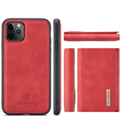 DG.MING M1 Series 3-Fold Multi Card Wallet  Back Cover Shockproof Case with Holder Function For iPhone 11 Pro(Red) - iPhone 11 Pro Cases by DG.MING | Online Shopping UK | buy2fix