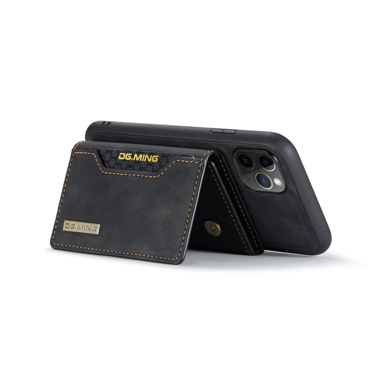 DG.MING M2 Series 3-Fold Multi Card Bag Back Cover Shockproof Case with Wallet & Holder Function For iPhone 11 Pro(Black) - iPhone 11 Pro Cases by DG.MING | Online Shopping UK | buy2fix