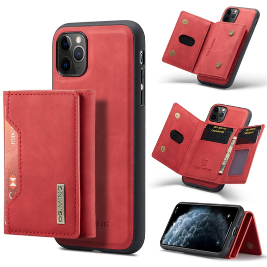 DG.MING M2 Series 3-Fold Multi Card Bag Back Cover Shockproof Case with Wallet & Holder Function For iPhone 11 Pro(Red) - iPhone 11 Pro Cases by DG.MING | Online Shopping UK | buy2fix