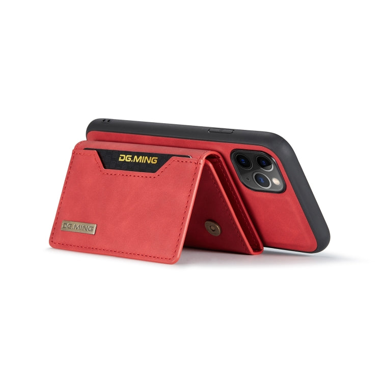 DG.MING M2 Series 3-Fold Multi Card Bag Back Cover Shockproof Case with Wallet & Holder Function For iPhone 11 Pro(Red) - iPhone 11 Pro Cases by DG.MING | Online Shopping UK | buy2fix