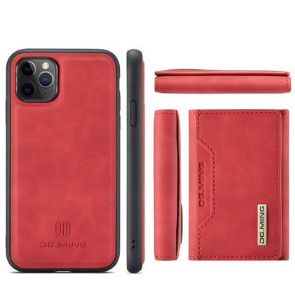 DG.MING M2 Series 3-Fold Multi Card Bag Back Cover Shockproof Case with Wallet & Holder Function For iPhone 11 Pro(Red) - iPhone 11 Pro Cases by DG.MING | Online Shopping UK | buy2fix