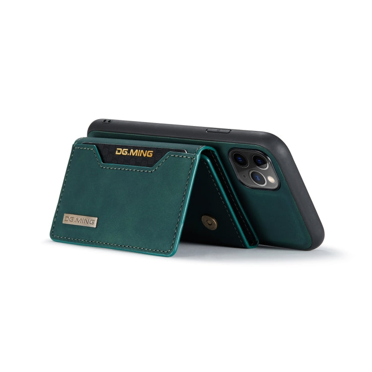 DG.MING M2 Series 3-Fold Multi Card Bag Back Cover Shockproof Case with Wallet & Holder Function For iPhone 11 Pro(Green) - iPhone 11 Pro Cases by DG.MING | Online Shopping UK | buy2fix