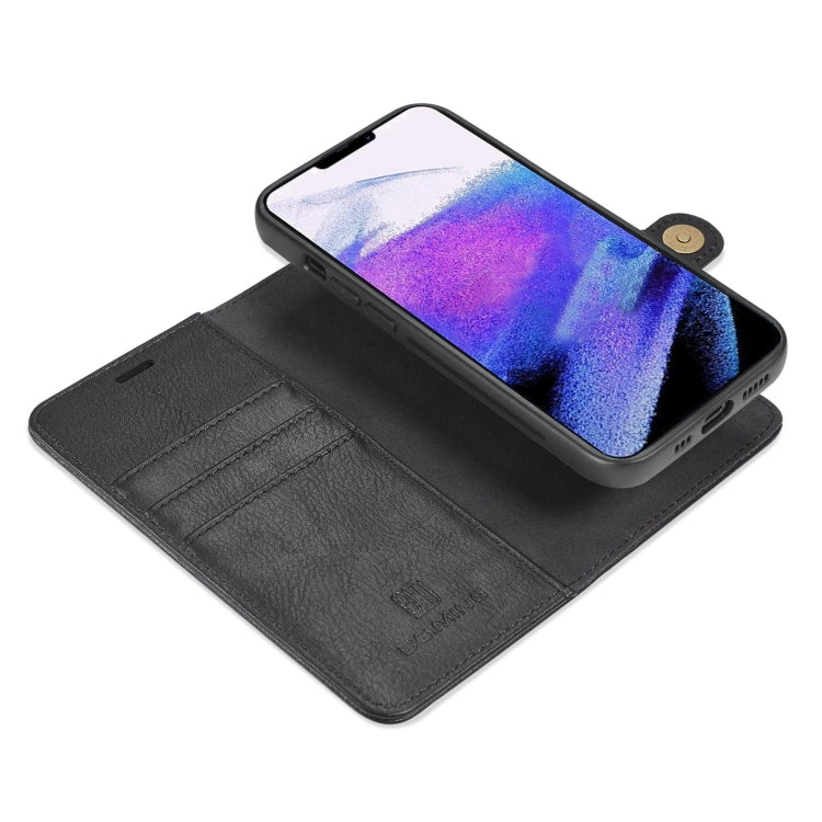 For iPhone 13 Pro DG.MING Crazy Horse Texture Flip Detachable Magnetic Leather Case with Holder & Card Slots & Wallet (Black) - iPhone 13 Pro Cases by DG.MING | Online Shopping UK | buy2fix