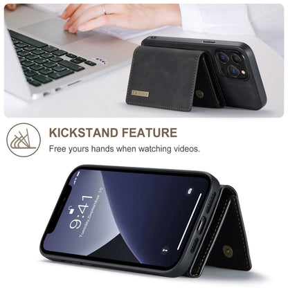 For iPhone 13 Pro DG.MING M1 Series 3-Fold Multi Card Wallet Shockproof Case with Holder Function (Black) - iPhone 13 Pro Cases by DG.MING | Online Shopping UK | buy2fix