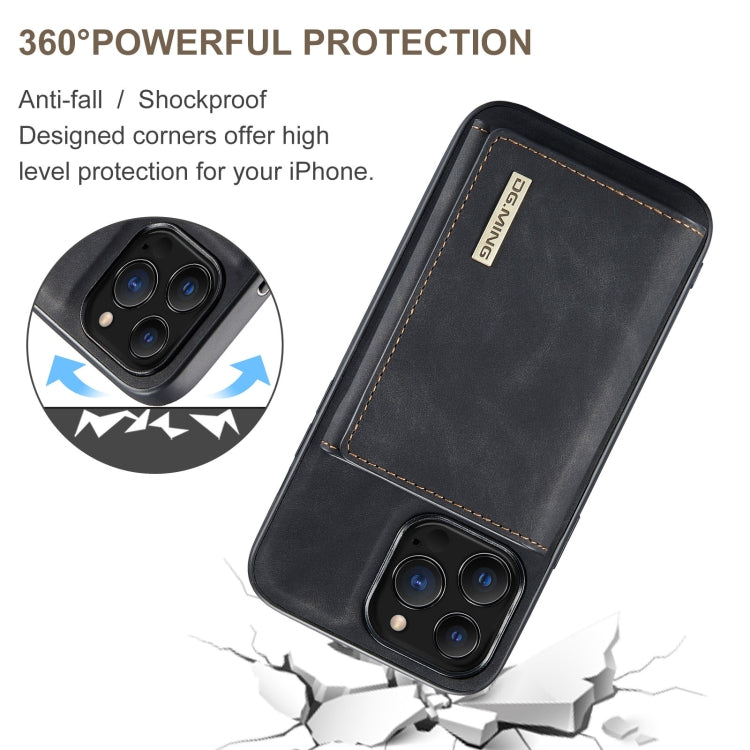 For iPhone 13 Pro DG.MING M1 Series 3-Fold Multi Card Wallet Shockproof Case with Holder Function (Black) - iPhone 13 Pro Cases by DG.MING | Online Shopping UK | buy2fix