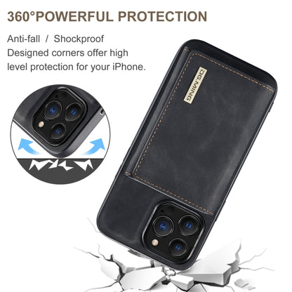 For iPhone 13 Pro DG.MING M1 Series 3-Fold Multi Card Wallet Shockproof Case with Holder Function (Black) - iPhone 13 Pro Cases by DG.MING | Online Shopping UK | buy2fix