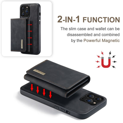 For iPhone 13 Pro DG.MING M1 Series 3-Fold Multi Card Wallet Shockproof Case with Holder Function (Black) - iPhone 13 Pro Cases by DG.MING | Online Shopping UK | buy2fix