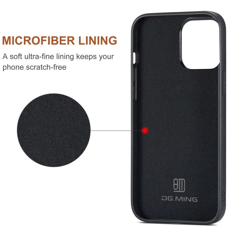 For iPhone 13 Pro DG.MING M1 Series 3-Fold Multi Card Wallet Shockproof Case with Holder Function (Black) - iPhone 13 Pro Cases by DG.MING | Online Shopping UK | buy2fix