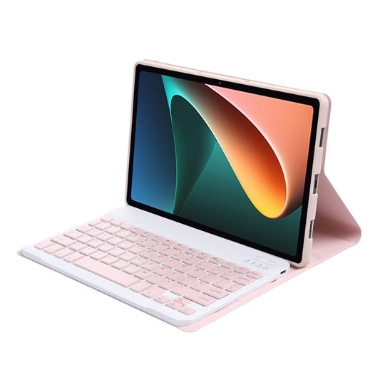 A0N5 Ultra-thin Detachable Lambskin Texture TPU Bluetooth Keyboard Leather Tablet Case with Holder For Xiaomi Pad 5 / 5 Pro(Pink) - Xiaomi Keyboard by buy2fix | Online Shopping UK | buy2fix