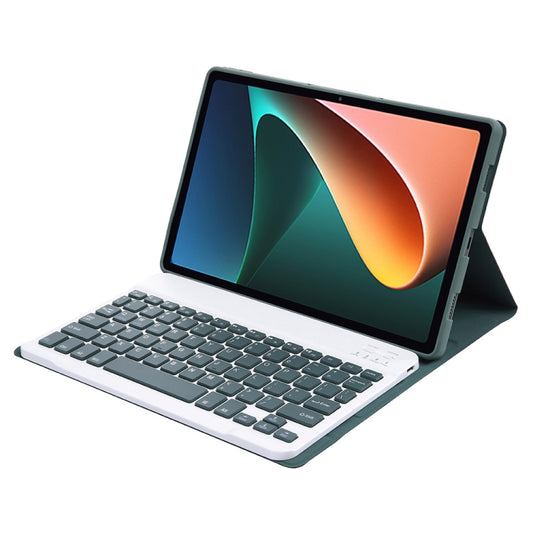 A0N5 Ultra-thin Detachable Lambskin Texture TPU Bluetooth Keyboard Leather Tablet Case with Holder For Xiaomi Pad 5 / 5 Pro(Dark Green) - Xiaomi Keyboard by buy2fix | Online Shopping UK | buy2fix