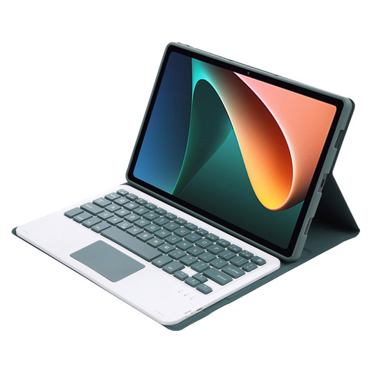 A0N5-A Ultra-thin Detachable Lambskin Texture TPU Bluetooth Keyboard Leather Tablet Case with Holder & Touchpad For Xiaomi Pad 5 / 5 Pro(Dark Green) - Xiaomi Keyboard by buy2fix | Online Shopping UK | buy2fix