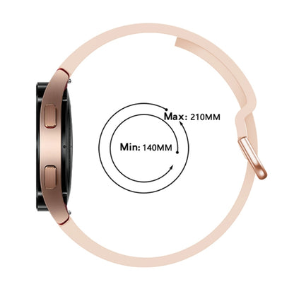 For Samsung Galaxy Watch4 Classic 46mm Universal Silicone Colorful Buckle Watch Band(Pink) - Watch Bands by buy2fix | Online Shopping UK | buy2fix