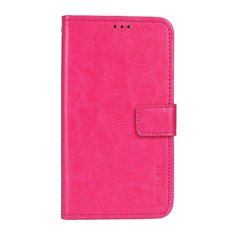 idewei Crazy Horse Texture Horizontal Flip Leather Case with Holder & Card Slots & Wallet For ZTE Axon 30 5G(Rose Red) - ZTE Cases by idewei | Online Shopping UK | buy2fix