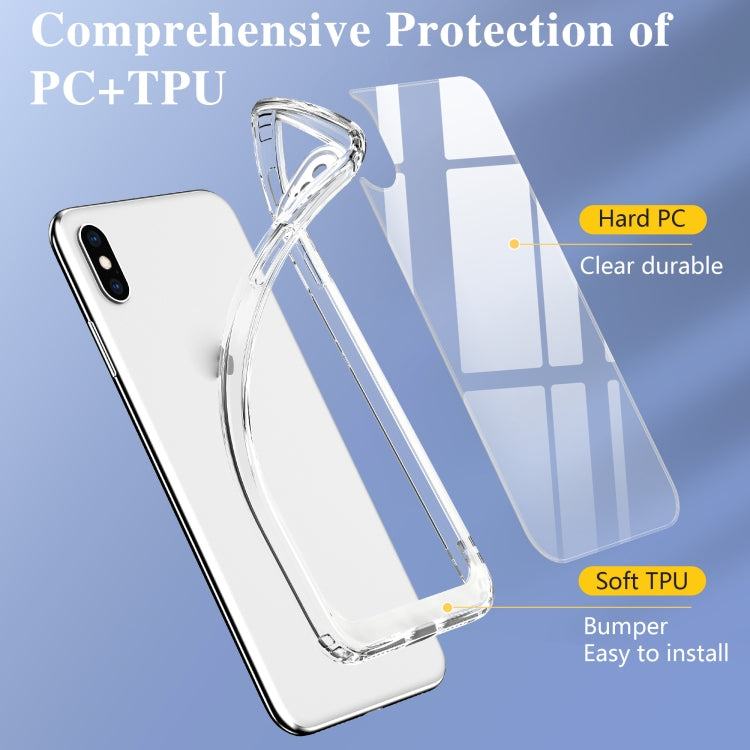 For iPhone XS Max Crystal Clear Shockproof PC + TPU Protective Case(Transparent) by buy2fix