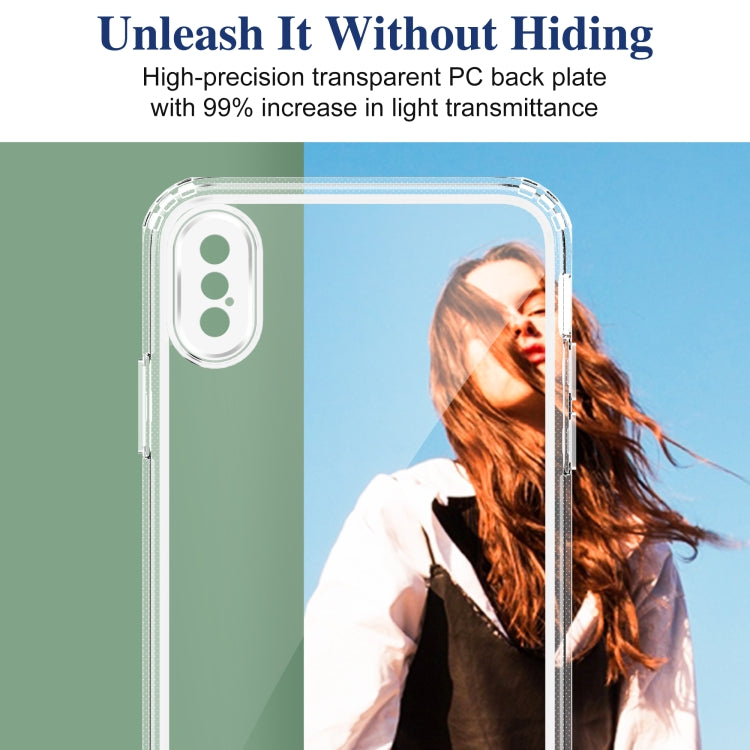 For iPhone X / XS Crystal Clear Shockproof PC + TPU Protective Case(Transparent) by buy2fix