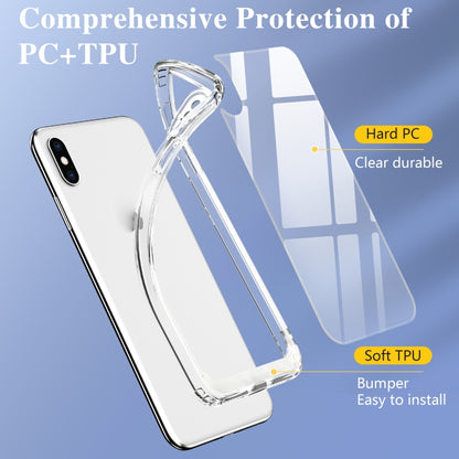 For iPhone X / XS Crystal Clear Shockproof PC + TPU Protective Case(Transparent) by buy2fix