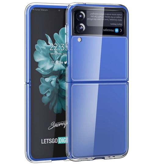 For Samsung Galaxy Z Flip3 5G Simple All-inclusive Clear Crystal Acrylic +TPU Shockproof Case