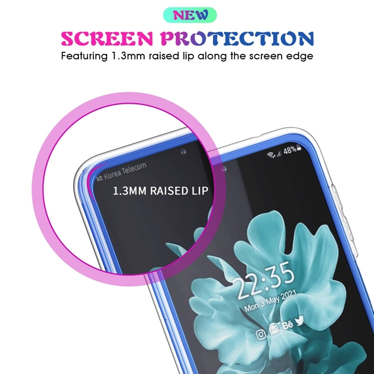For Samsung Galaxy Z Flip3 5G Simple All-inclusive Clear Crystal Acrylic +TPU Shockproof Case by buy2fix