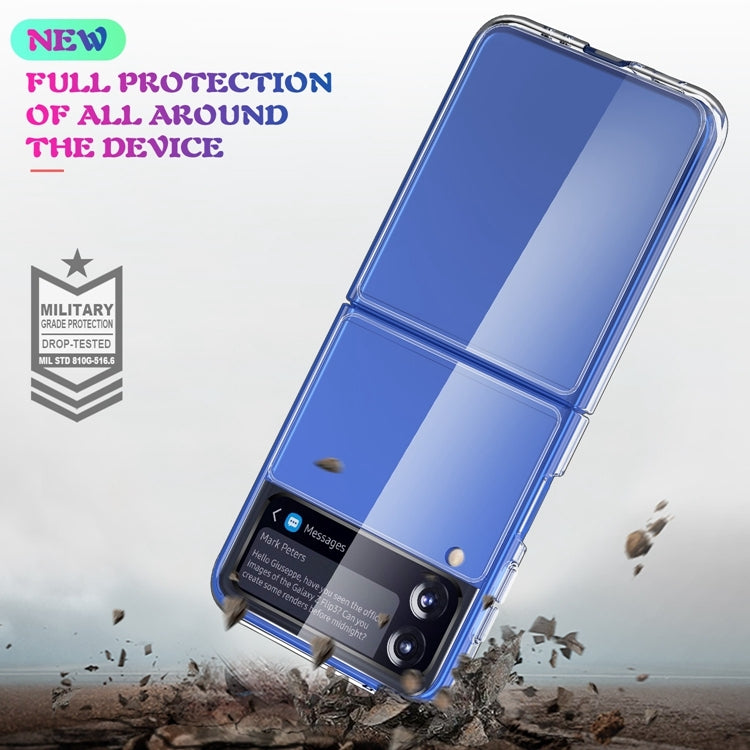 For Samsung Galaxy Z Flip3 5G Simple All-inclusive Clear Crystal Acrylic +TPU Shockproof Case by buy2fix