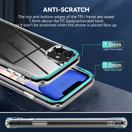 For iPhone 11 TPU + PC Transparent Shockproof Protective Case by buy2fix