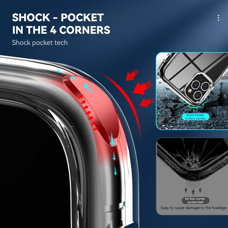 For iPhone 11 Pro Max TPU + PC Transparent Shockproof Protective Case by buy2fix