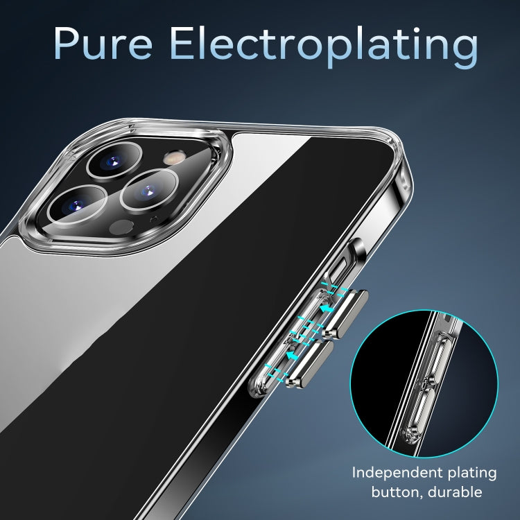 For iPhone 12 Pro Max TPU + PC Transparent Shockproof Protective Case by buy2fix