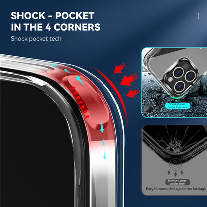 For iPhone 12 Pro Max TPU + PC Transparent Shockproof Protective Case by buy2fix