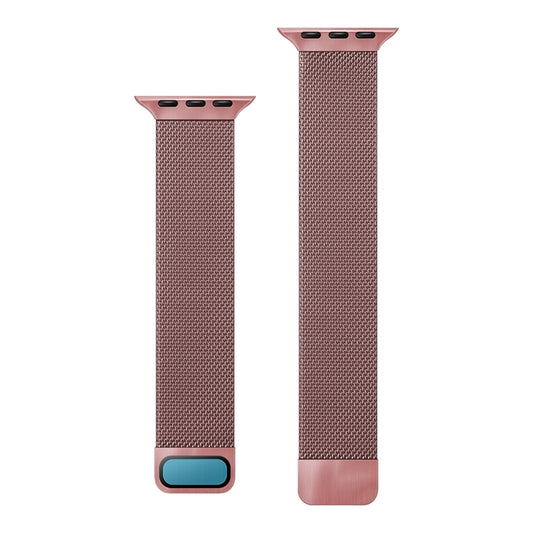 Adjustable Dual Section Milan Watch Band For Apple Watch Ultra 49mm&Watch Ultra 2 49mm / Series 9&8&7 45mm / SE 3&SE 2&6&SE&5&4 44mm / 3&2&1 42mm(Rose Pink) by buy2fix