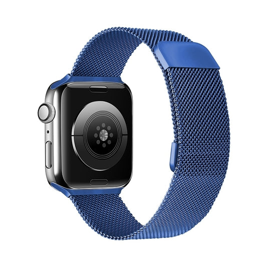 Adjustable Dual Section Milan Watch Band For Apple Watch Series 9&8&7 41mm / SE 3&SE 2&6&SE&5&4 40mm / 3&2&1 38mm(Blue) by buy2fix