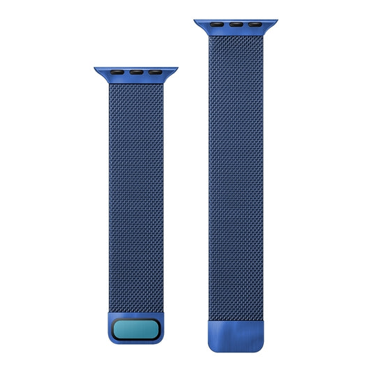 Adjustable Dual Section Milan Watch Band For Apple Watch Series 9&8&7 41mm / SE 3&SE 2&6&SE&5&4 40mm / 3&2&1 38mm(Blue) by buy2fix