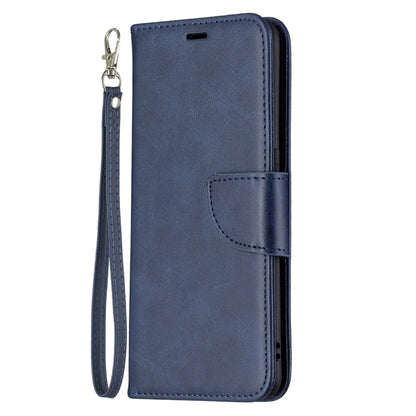 For OPPO Reno5 5G Retro Lambskin Texture Pure Color Horizontal Flip PU Leather Case with Holder & Card Slots & Wallet & Lanyard(Blue) by buy2fix