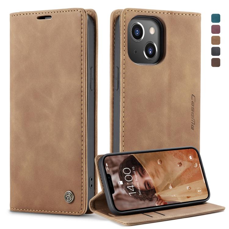 For iPhone 13 CaseMe-013 Multifunctional Retro Frosted Horizontal Flip Leather Case with Card Slot & Holder & Wallet(Brown) - iPhone 13 Cases by CaseMe | Online Shopping UK | buy2fix