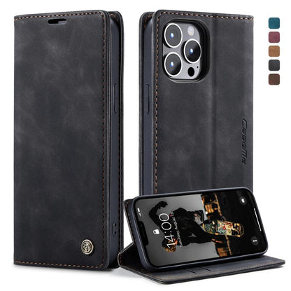 For iPhone 13 Pro Max CaseMe-013 Multifunctional Retro Frosted Horizontal Flip Leather Case with Card Slot & Holder & Wallet (Black) - iPhone 13 Pro Max Cases by CaseMe | Online Shopping UK | buy2fix