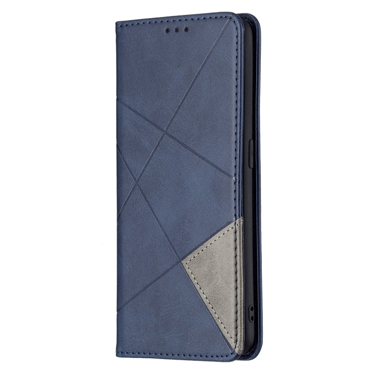 For OPPO A94 5G / F19 Pro Plus / Reno5 Z 5G Rhombus Texture Horizontal Flip Magnetic Leather Case with Holder &amp; Card Slots(Blue) by buy2fix